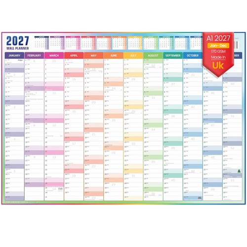 Wall planner 2027 - full, year