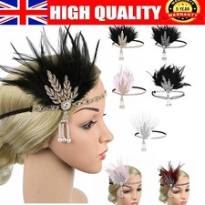 1920s Feather Headband Bridal