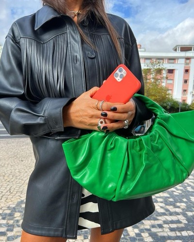 Zara real leather green - real,