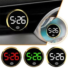 Universal LED Digital Clock Dash Stick-On Clock Decor Auto Car Vehicle Accessory