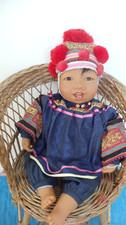 GOTZ ASIAN ARTIST DOLL CARIN LOSSNITZER 1990   21" SWANTJE  TIBET?