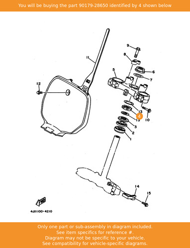 Yamaha nut 90179 28650 oem - yamaha, 90179-28650