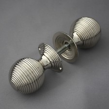 Large Nickel Beehive Door Knobs