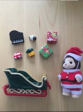 Sylvanian Families Father Christmas Santa Xmas sleigh & Gift