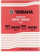 1972-73 Yamaha RD250/350 Service Manual VJMC AHRMA RD-350 RD-250 DS7 Vintage
