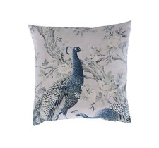 Cushion Cover in Laura Ashley Midnight Blue Grey Belvedere 16" Peacock