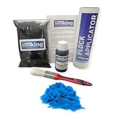 Flocking Kit - French Blue - Dashboard Flock, Adhesive, Applicator - Craft