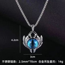 Blue Demon Eye Pendants Necklaces Chain Hip-Hop Street Style Devil Eye Jewelry