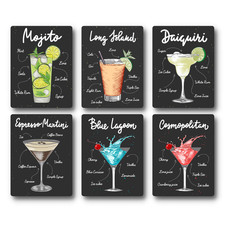 Cocktail Recipe Metal Wall Art