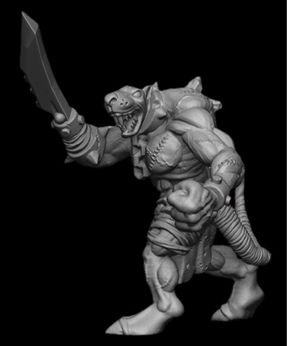 Rat ogre dark - rat, realms