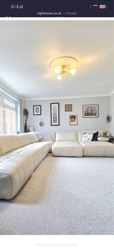 Natuzzi cream leather corner - leather,