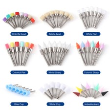 100 Pcs Dental Prophy Polishing Brush Nylon Bristle Flat/Tapered Prophylaxis RA