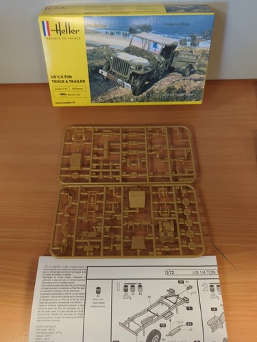 Heller jeep trailer - 1/72,