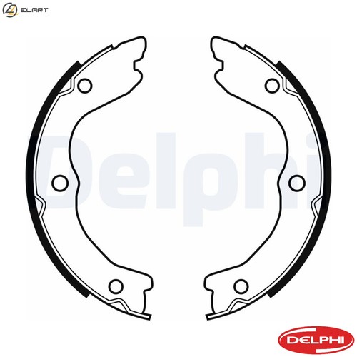 Brake shoe set parking - shoe,