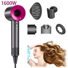 Fast Drying Professional Portable Hair Dryer for Salon Look w/ Diffuser & Nozzle