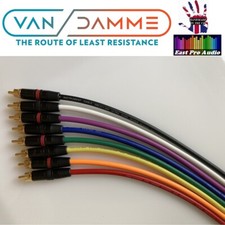 Van Damme with Neutrik Rean RCA - Silver Plated OFC Phono Cable Pair 1 2 3 4 5m