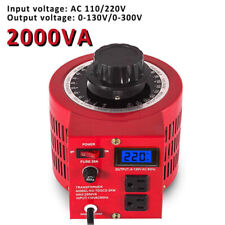 2000VA Voltage Variable 0-130V/0-300V Output AC Variac Voltage Regulator Metered