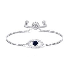 Evil Eye Friendship Bracelet Created with Zircondia® Crystals