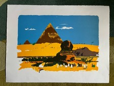 PAUL HOGARTH OBE RA (1917-2001) "Sphinx & Pyramids" Proof Lithograph
