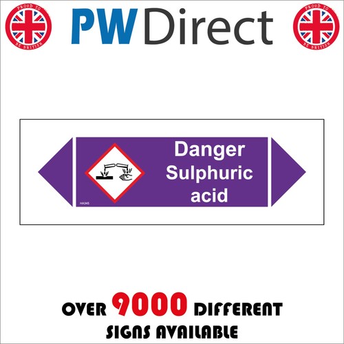 Sign danger sulphuric acid - danger,