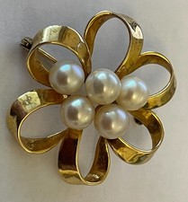 Vintage Mikimoto Brooch - Five