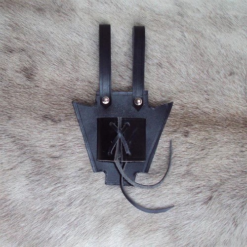 Black leather adjustable sword - black,