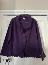 EAST Women’s Size 18 Purple Boiled Wool  Unlined Jacket . BNWOT