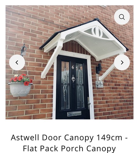 Astwell gray door canopy - astwell,