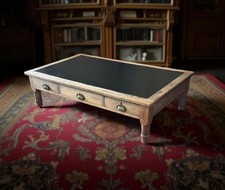 Antique Leather-Topped Oak