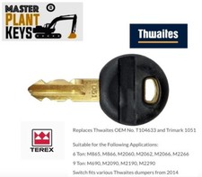 Thwaites Trimark Lucas Genuine Master Plant Dumper Key OEM T104634 1051 KS101