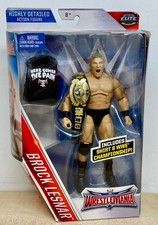 WWE - Brock Lesnar wrestling figure - Mattel Wrestlemania Elite **Brand New**