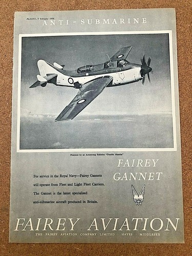 1954 aircraft advert fairey - 1954,