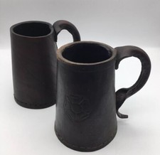 Tudor Leather Tankard X 2
