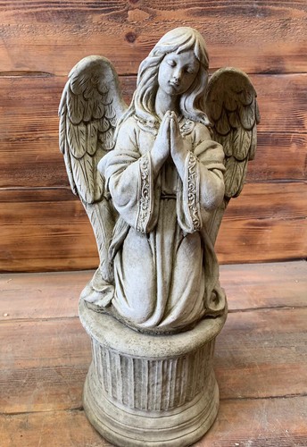 Stone garden praying - garden, angel