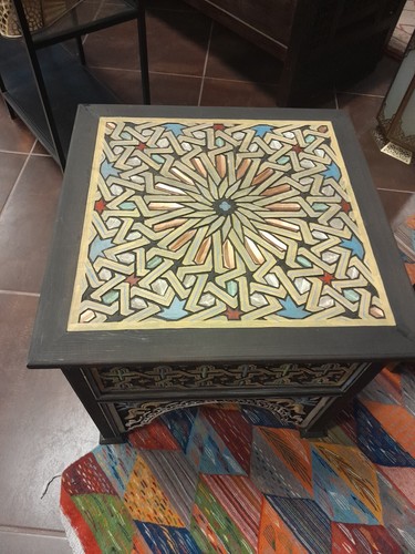 Zouk painted moroccan coffee - moroccan,