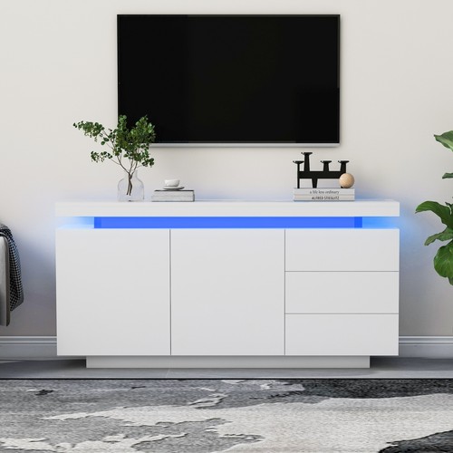 Led sideboard 140cm high - sideboard,