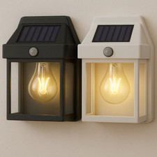 Solar Wall Light Outdoor Garden Lamp with PIR Motion Sensor & Security Lantern