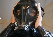 Israeli Rubber Gas Mask Kit w/ Drinking Tube | Breathplay Fetish BDSM Latex Hood