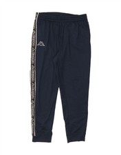 KAPPA Mens Graphic Tracksuit Trousers Joggers Large  Navy Blue Polyester AQ01