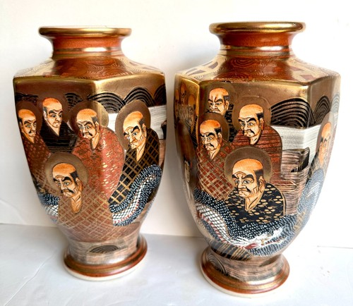 Pair japanese satsuma vases - pair,