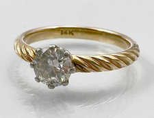 Solitaire Ring. 585 yellow