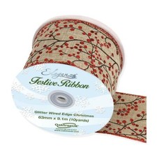 Wired Edged  Christmas Ribbon