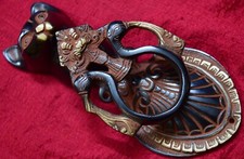 Brass Cat Face Door Knocker Handmade Brass Decorative Door Bell  VR676