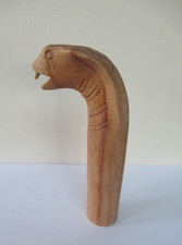 WOODEN CARVED  COBRA HEAD
