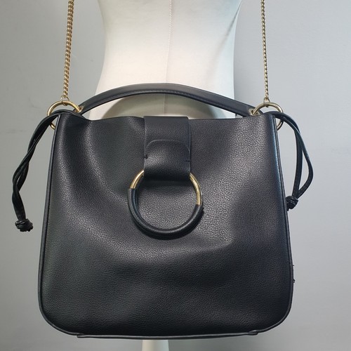 Zara black tote - black, retro