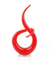 Red Twist Love Knot Glass