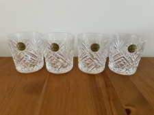 4 x Cristal d’Arques Whiskey 24% Lead Crystal Tumbler Made in France