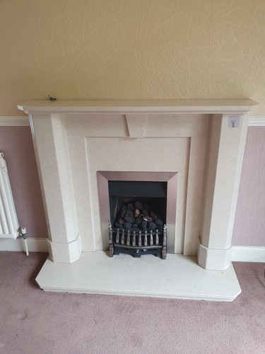 Complete cream fireplace - complete,