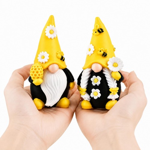 Printed gnomes 2pcs bee - gnomes,,