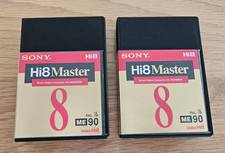 2 X NEW Sony Hi8 Master 8mm Video Cassette Camcorder Tape E5-90HMEM PAL